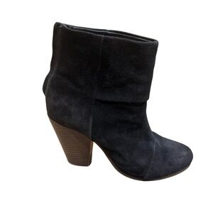 Rag & Bone Black Suede Ankle Boots Size 7.5